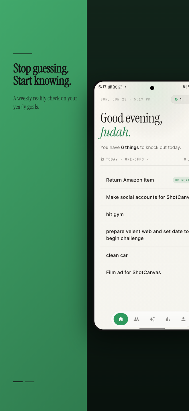 Velent in the Split template: a colour panel beside the phone