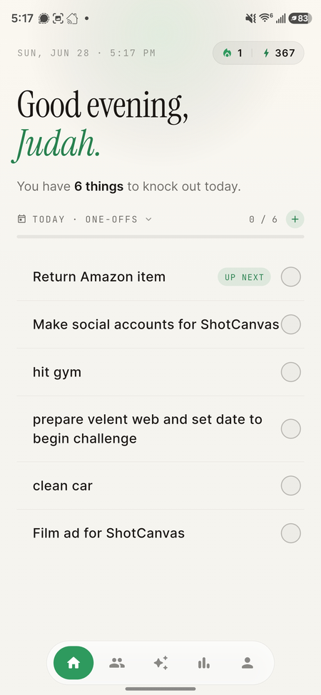A raw screenshot of the Velent app, straight from an Android phone